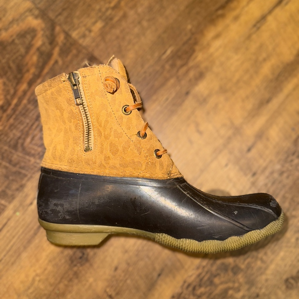 Leopard Sperry Duck Boot